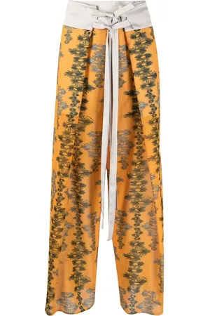 Kiko Kostadinov Pantalones palazzo con estampado floral