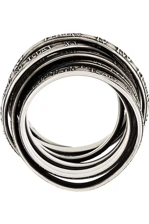 WERKSTATT:MÜNCHEN Craved text detail ring
