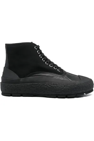 Jil Sander Tenis altos con agujetas