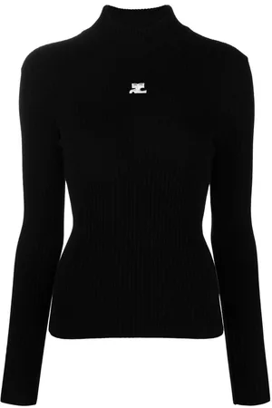 Courrèges Suéter de canalé Reedition