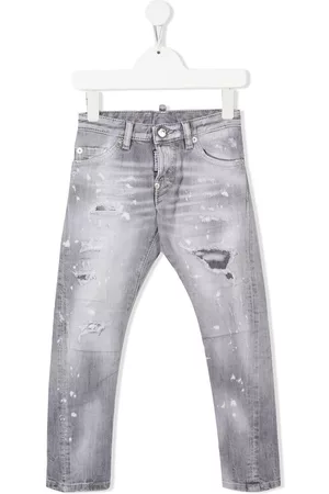 Dsquared2 Jeans rectos con detalles rasgados