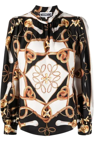 Moschino Camisa de seda con motivo barroco