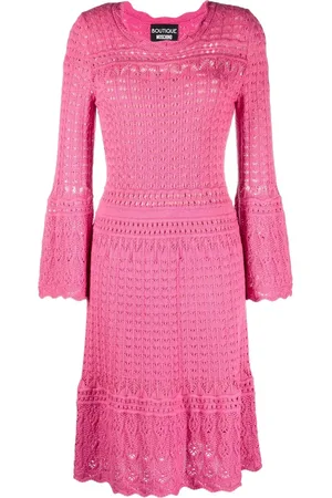 Moschino Vestido de tejido flojo con manga larga