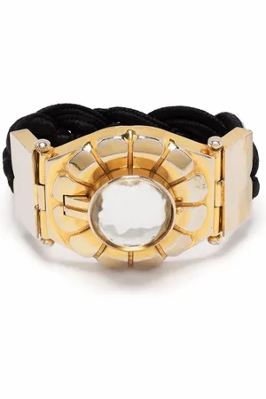 Saint Laurent Pulsera con motivo floral 1980