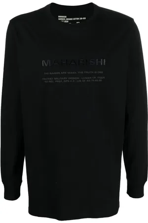 Maharishi Playera manga larga con logo estampado