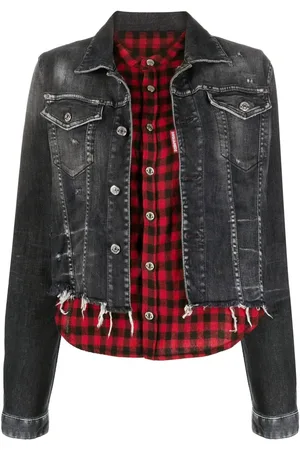 Dsquared2 Chamarra de mezclilla con aplique de camisa