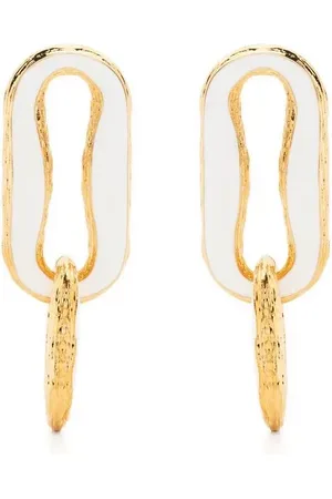 OFF-WHITE Aretes con diseño esmaltado