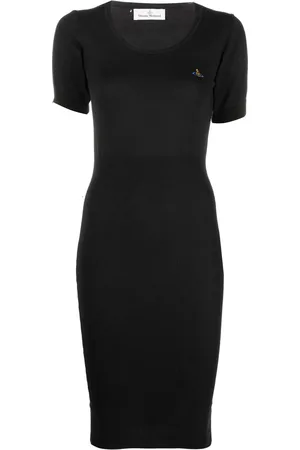 Vivienne Westwood Vestido midi tejido con motivo Orb