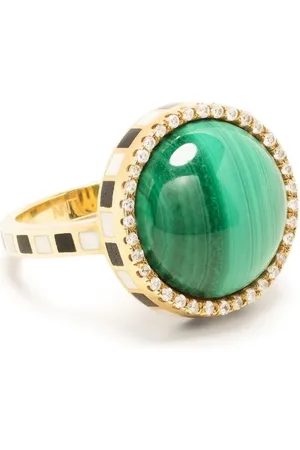 Nevernot Anillo Grab n Go Ready 2 Adventure en oro de 18kt con malaquita