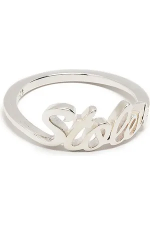 Stolen Girlfriends Club Anillo Script en plata de ley