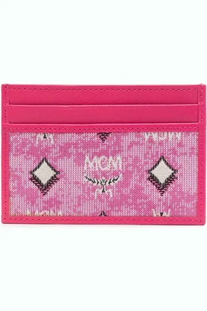 MCM Tarjetero con logo en jacquard