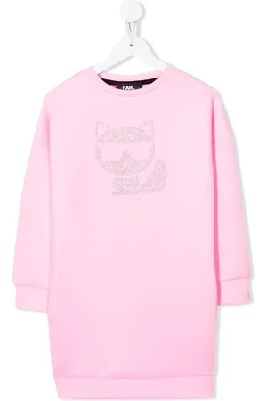 Karl Lagerfeld Vestido estilo playera con logo y detalles