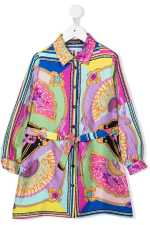 VERSACE Vestido camisero con estampado Barocco