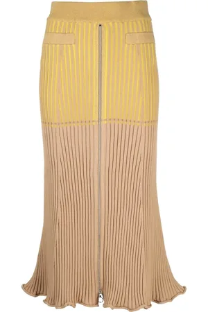 Paco rabanne Falda midi con paneles