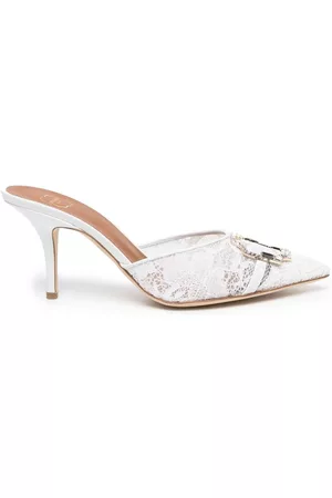MALONE SOULIERS Mules con detalles de cristal y tacón de 70mm