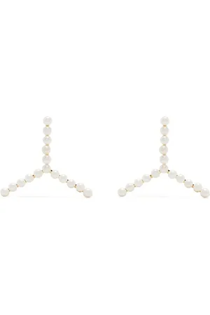 Y / PROJECT Aretes con perla de latón