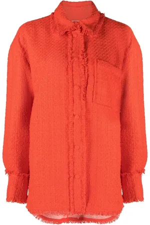 Msgm Sobrecamisa con flecos