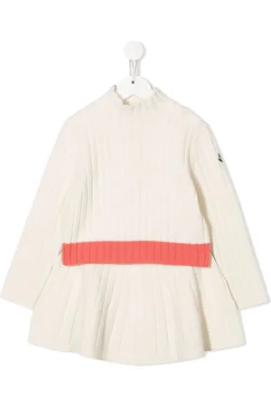 Moncler Vestido tejido de canalé con parche del logo