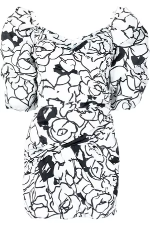 RONNY KOBO Mujer Cóctel - Vestido corto con hombros descubiertos y estampado floral