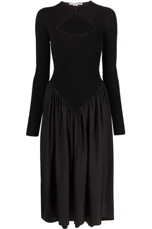 Stella McCartney Vestido a paneles de manga larga