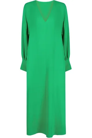 VALENTINO GARAVANI Vestido largo con cuello en V