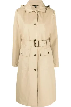 Ralph Lauren Gabardina midi con cinturón