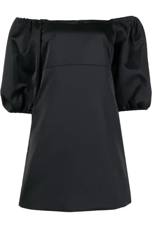 Patou Vestido corto Bardot con mangas farol