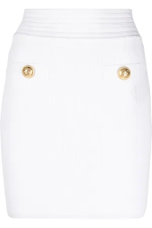 Balmain Falda corta tejida