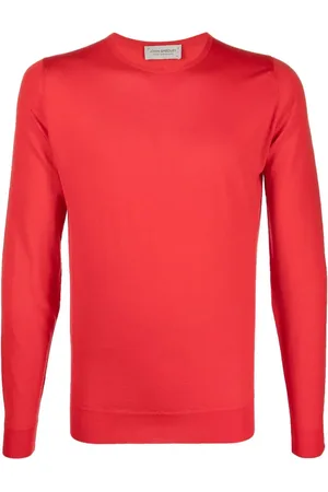 JOHN SMEDLEY Suéter de tejido fino con ribete de canalé