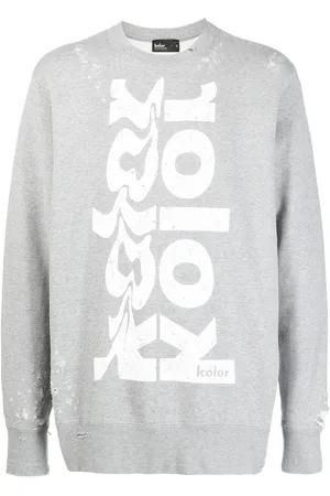 Kolor Sudadera con logo estampado y efecto envejecido