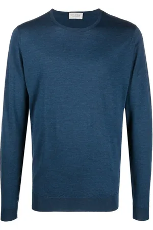 JOHN SMEDLEY Suéter de tejido fino con ribete de canalé