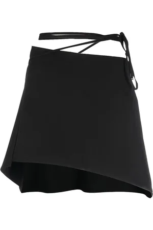 The Attico Falda mini asimétrica con cintura lazada