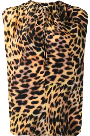 Stella McCartney Blusa con estampado de leopardo