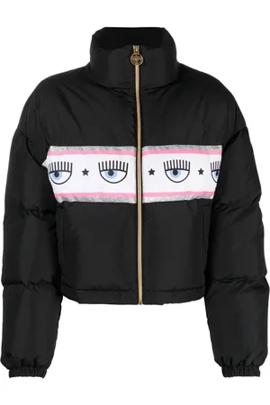Chiara Ferragni Chamarra capitonada con logo estampado
