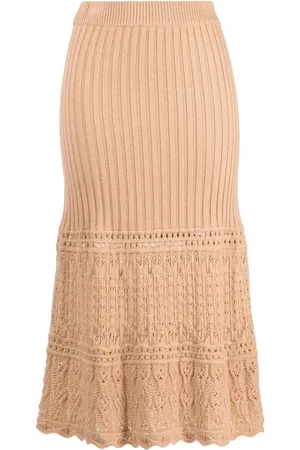 Moschino Falda midi tejida