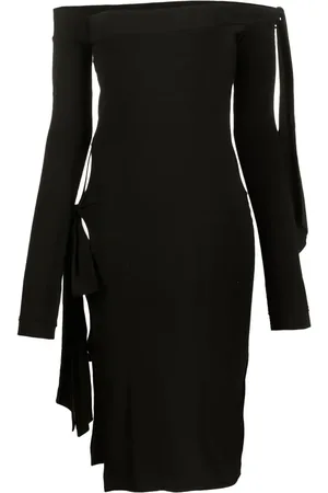 ROTATE Vestido midi con hombros descubiertos