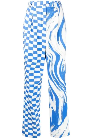 Christopher John Rogers Pantalones estampados con tiro alto