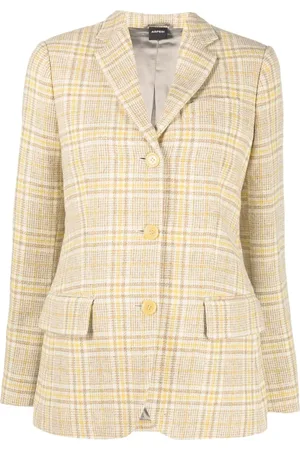 Aspesi Blazer con botones y cuadros estampados