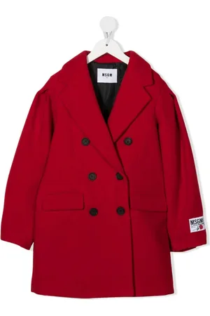 Msgm Abrigo con doble botonadura y parche del logo