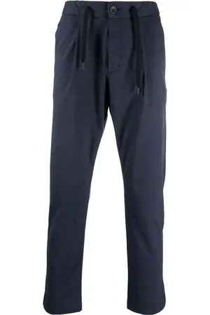 HERNO Pants con cordones y efecto de gamuza