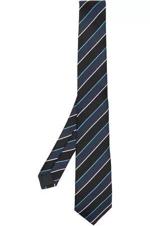 Lanvin Hombre Pajaritas - Corbata con rayas diagonales estampadas