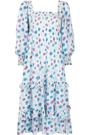 LOVESHACKFANCY Vestido midi con estampado floral
