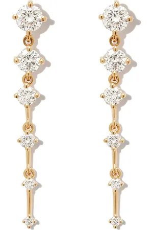 Fernando Jorge Aretes Sequence en oro amarillo de 18kt con diamantes