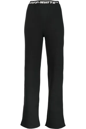 OFF-WHITE Pantalones rectos con logo en la pretina