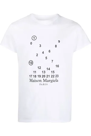 Maison Margiela Playera con motivo de números