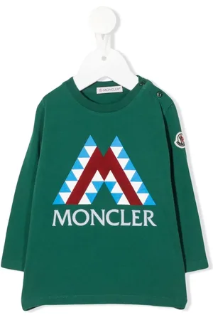 Moncler Playera manga larga con logo estampado