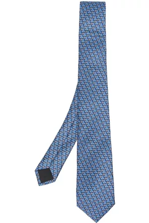 Lanvin Hombre Pajaritas - Corbata de seda con monograma