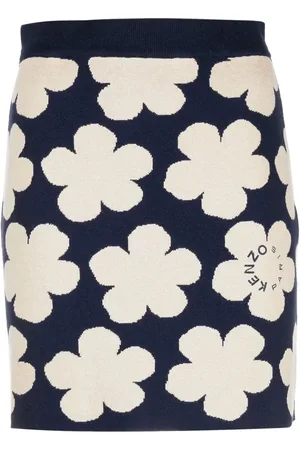 Kenzo Falda con motivo floral en intarsia