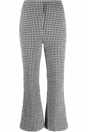 Nanushka Pantalones capri a cuadros gingham