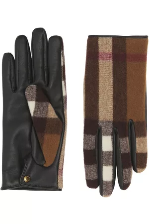 Burberry Guantes coon motivo de cuadros